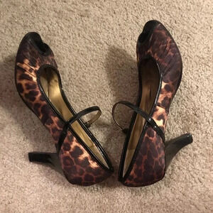 Madden Girl Leopard Print Pumps with Strap